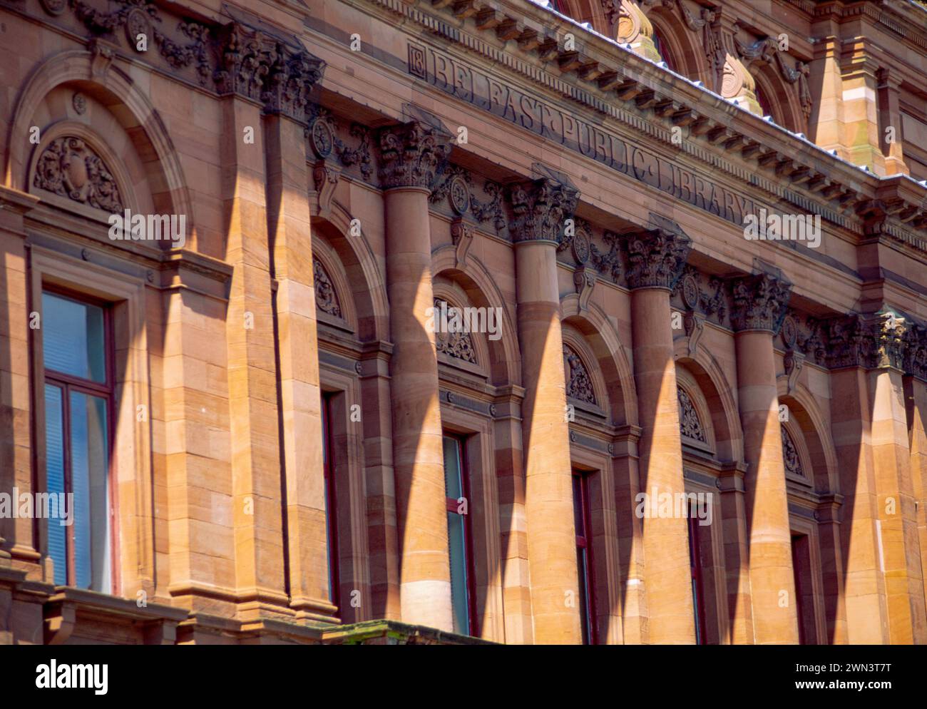 Belfast architecture details, Historic buildings, city centre, Northern Ireland Stock Photo