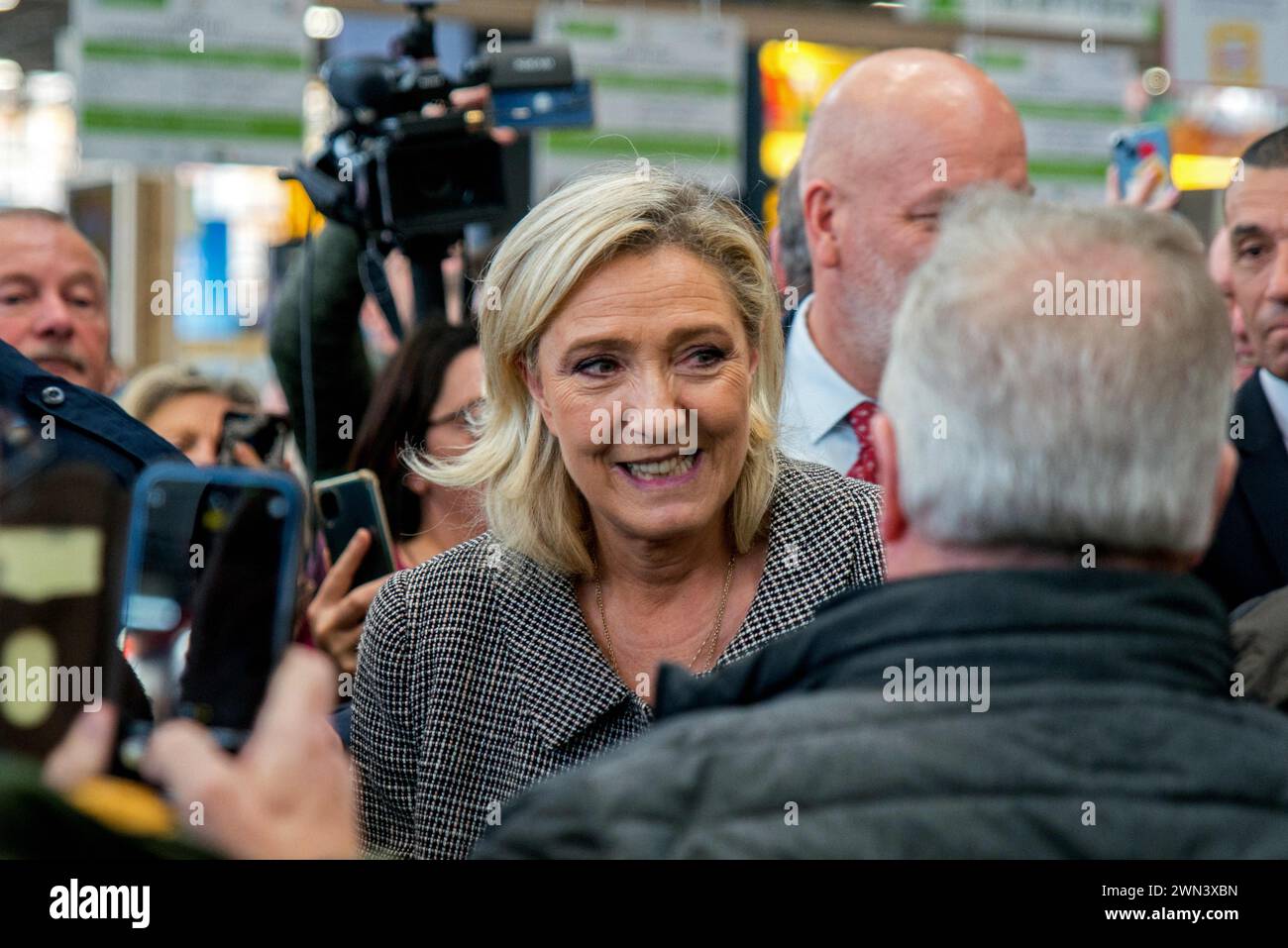 President of National Rally group and deputy, Marine le Pen spotted at