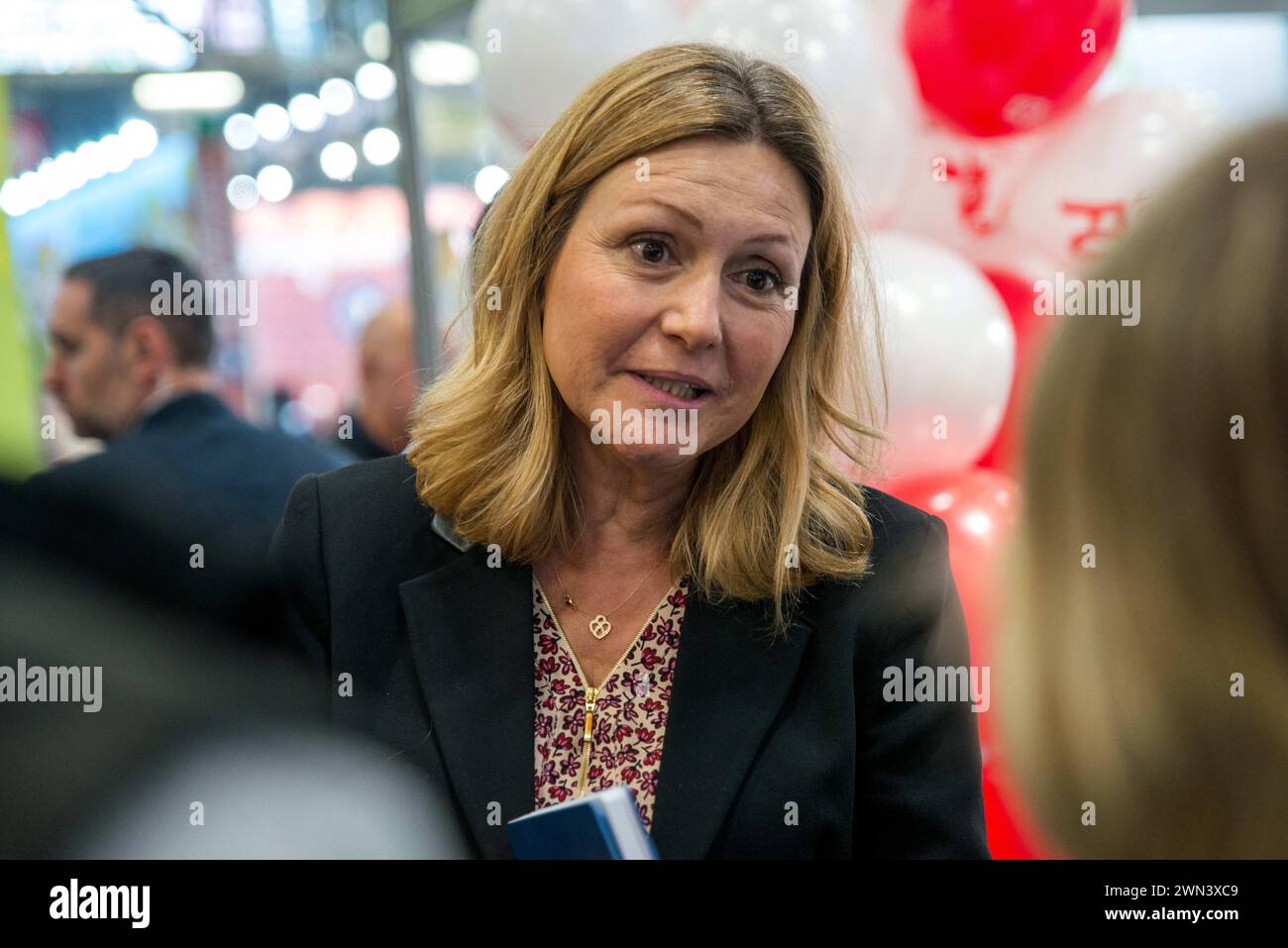 President of National Assembly, Yael BraunPivet spotted at SIA 2024