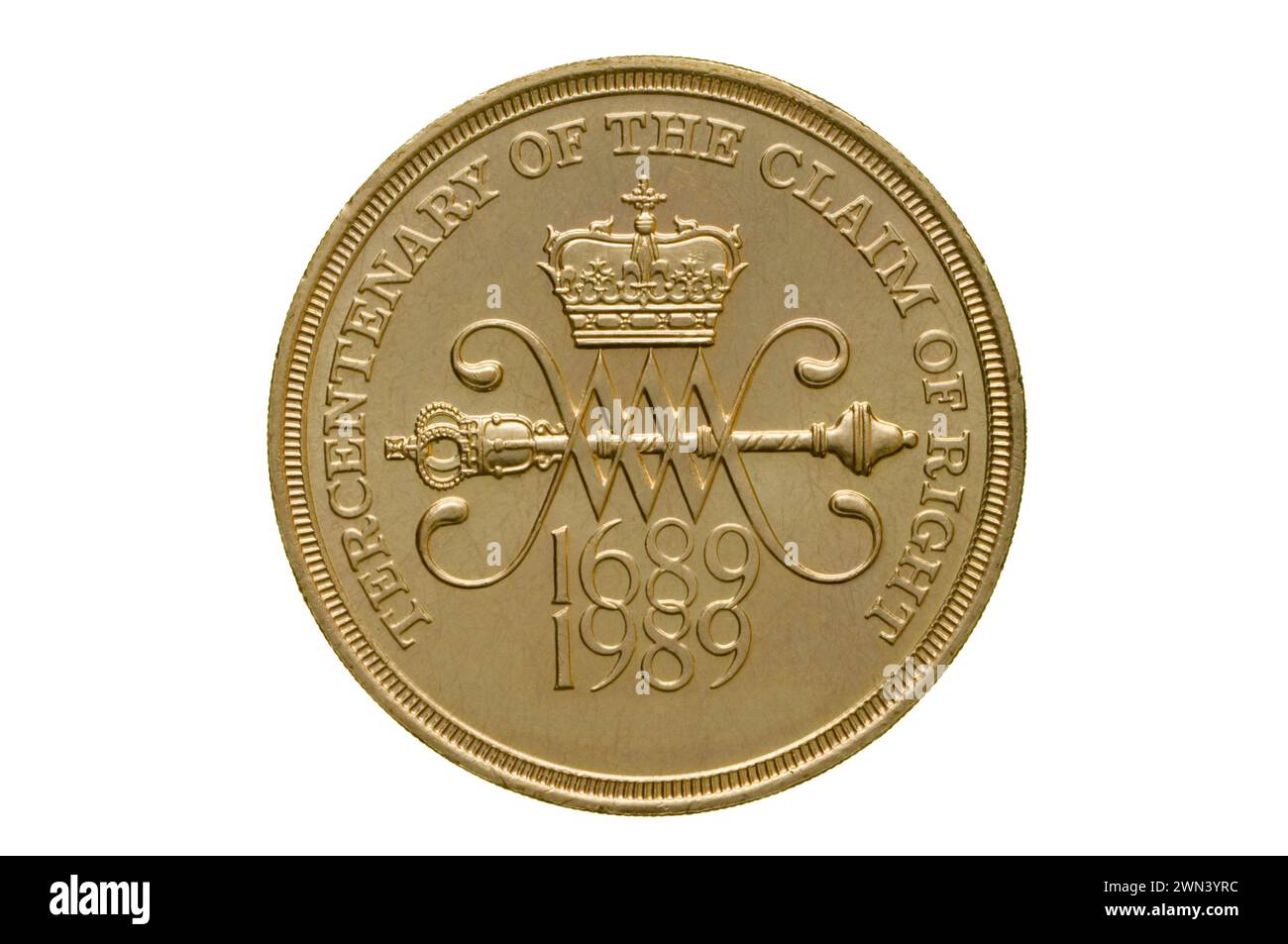 Claim of Right Two Pound coin Stock Photo