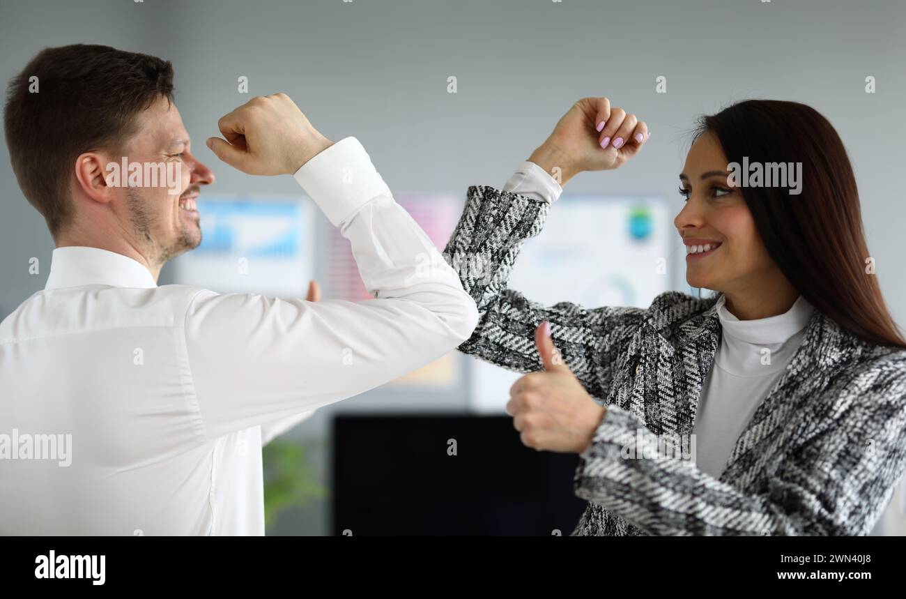 Joy and little play at work Stock Photo