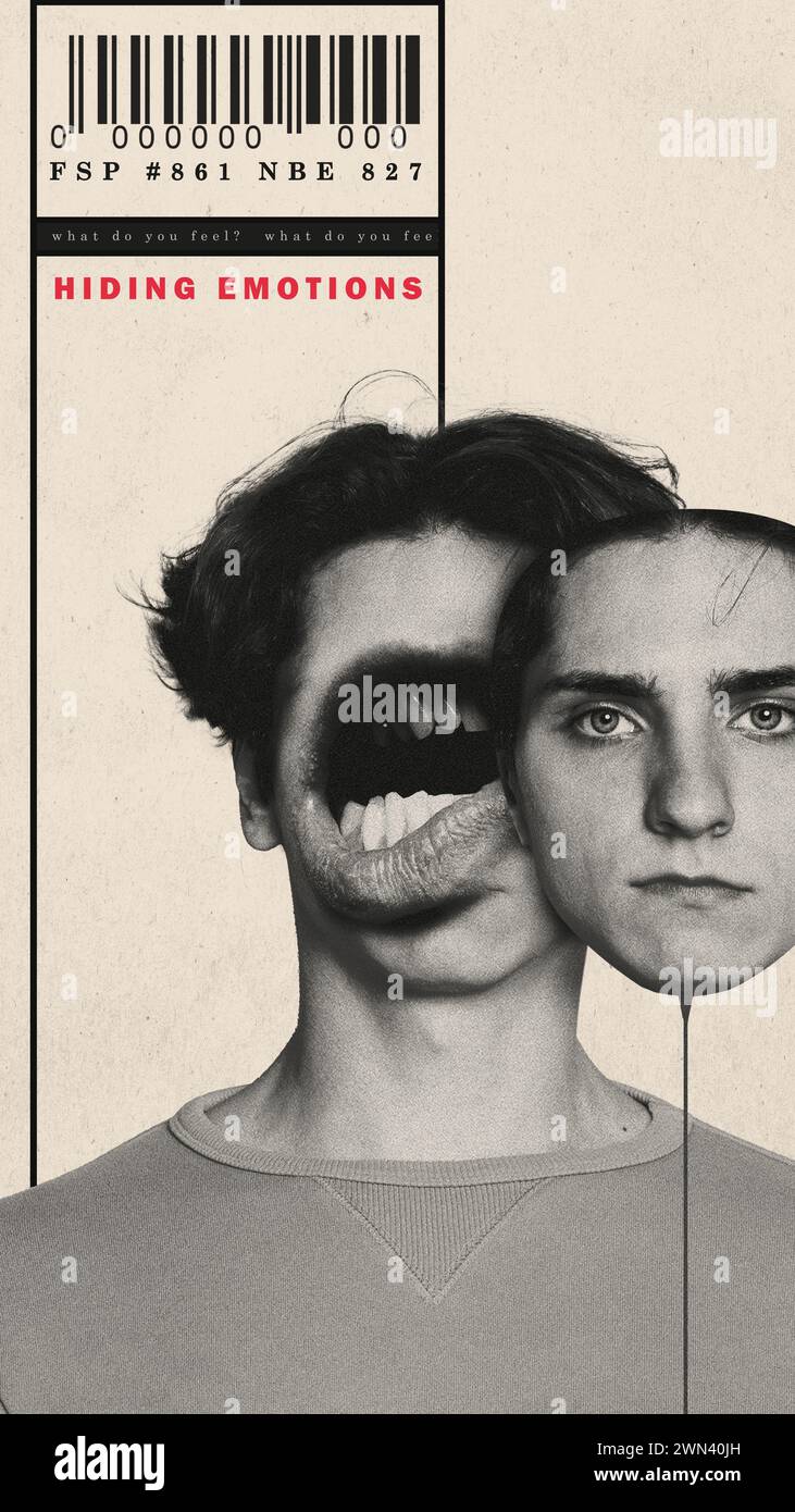 Split Emotion Diversity of emotions. Split mood of irritation and saddens. Conceptual ...