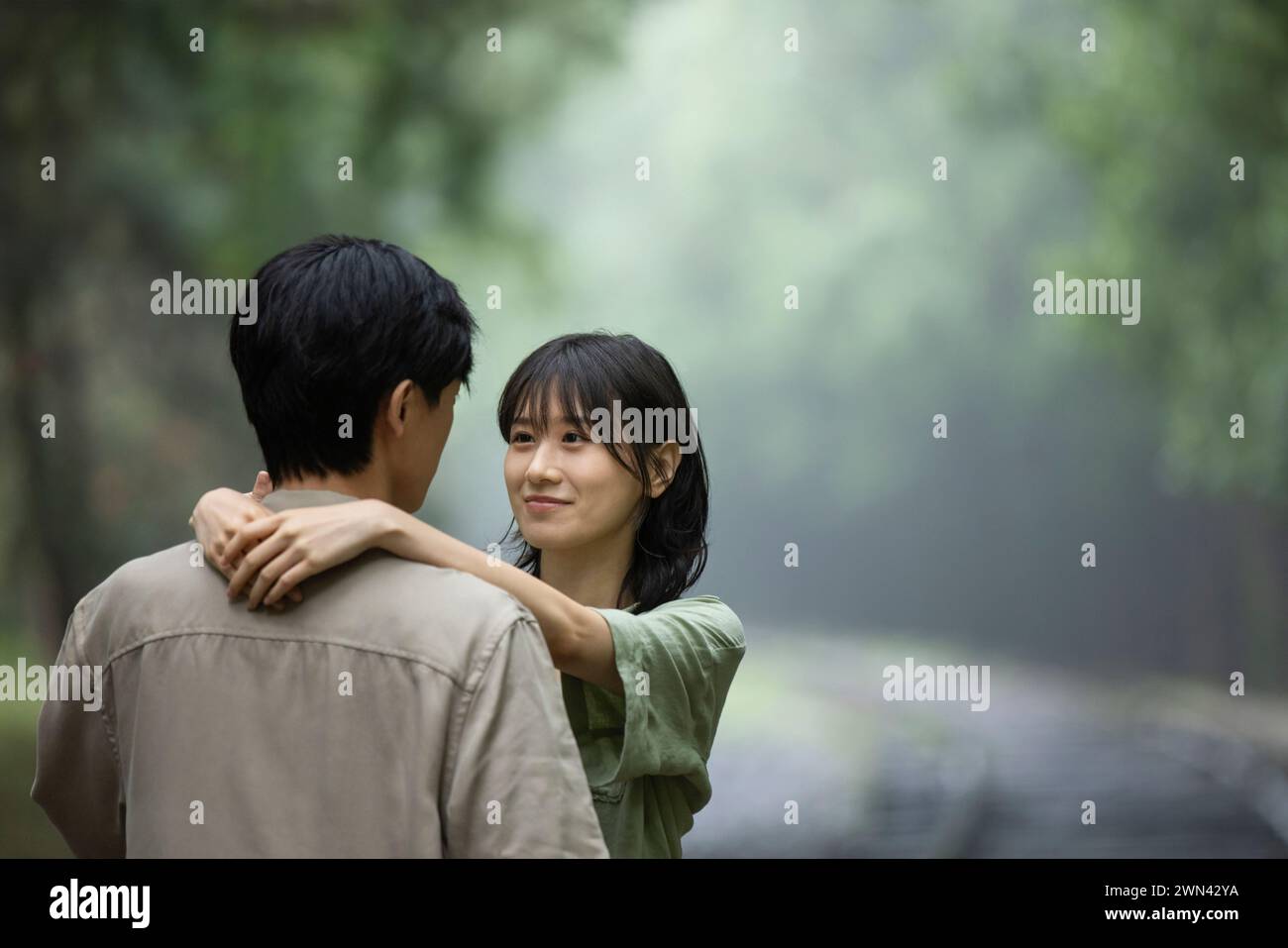 Young chinese couple outdoors hi-res stock photography and images - Alamy