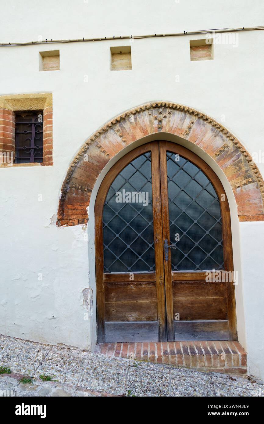 Amandola, historic town in Fermo province, Marche, Italy Stock Photo