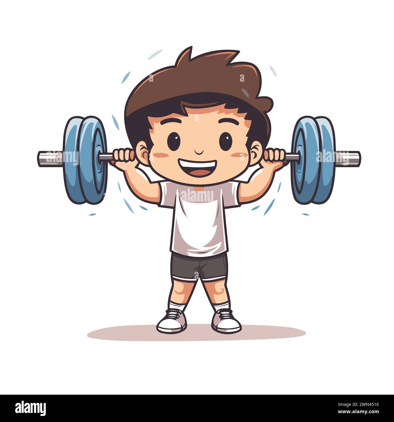 Premium Photo  Gym bunny cute cartoon white rabbit lifting heavy barbell  Funny fitness and exercise vector illust