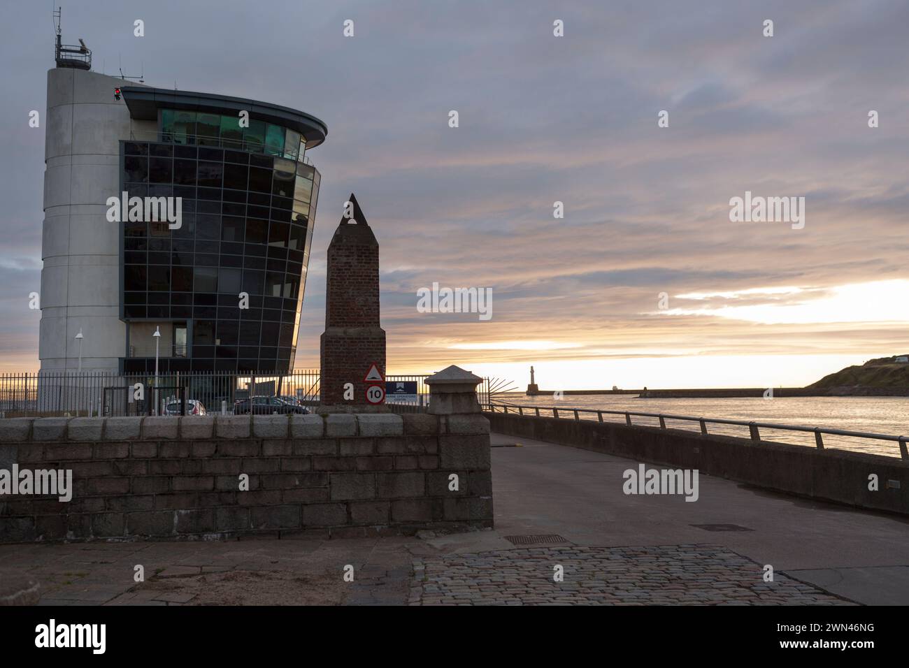UK, Scotland, Aberdeen, the new Marine Operations centre at Aberdeen harbour. Stock Photo