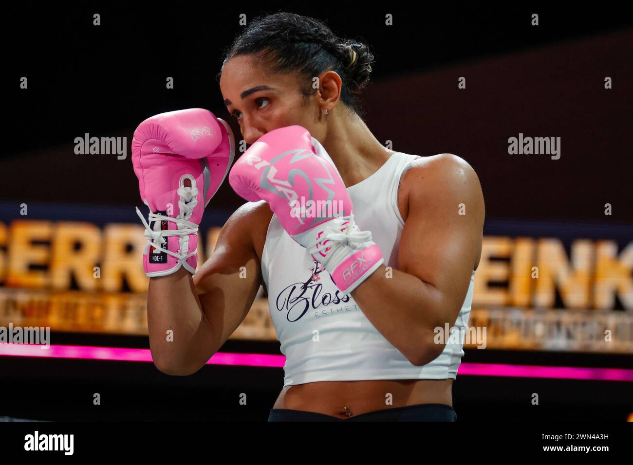 SAN JUAN, PUERTO RICO Amanda “The Real Deal” Serrano, is training in an open workouts for the