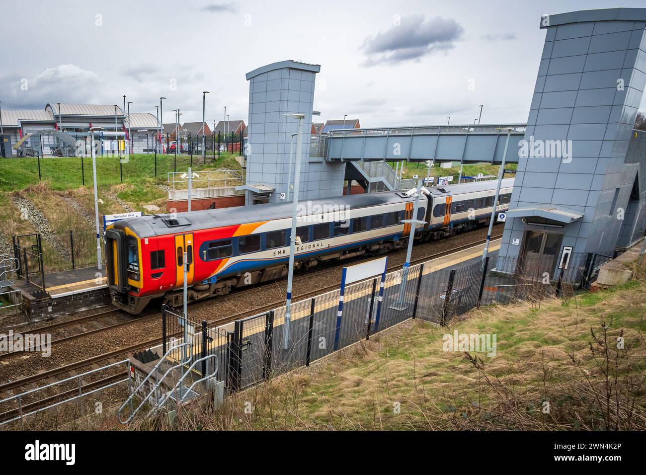 Warrington West new railway station in Chapelford to the west of