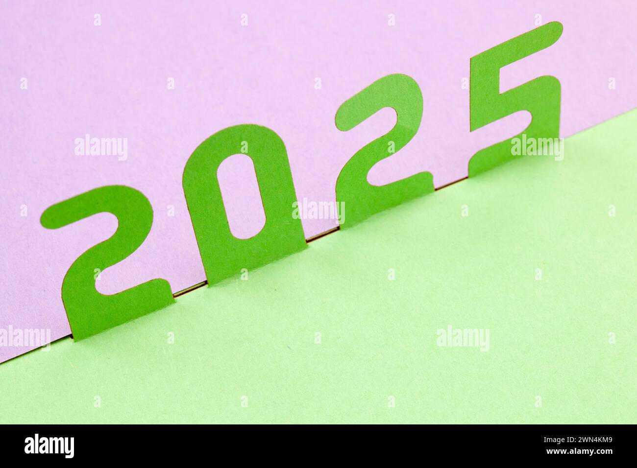 year 2025 pastel colors papercraft Stock Photo Alamy