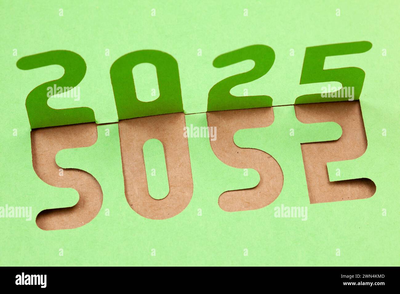 new year 2025 creative cut paper design template Stock Photo Alamy