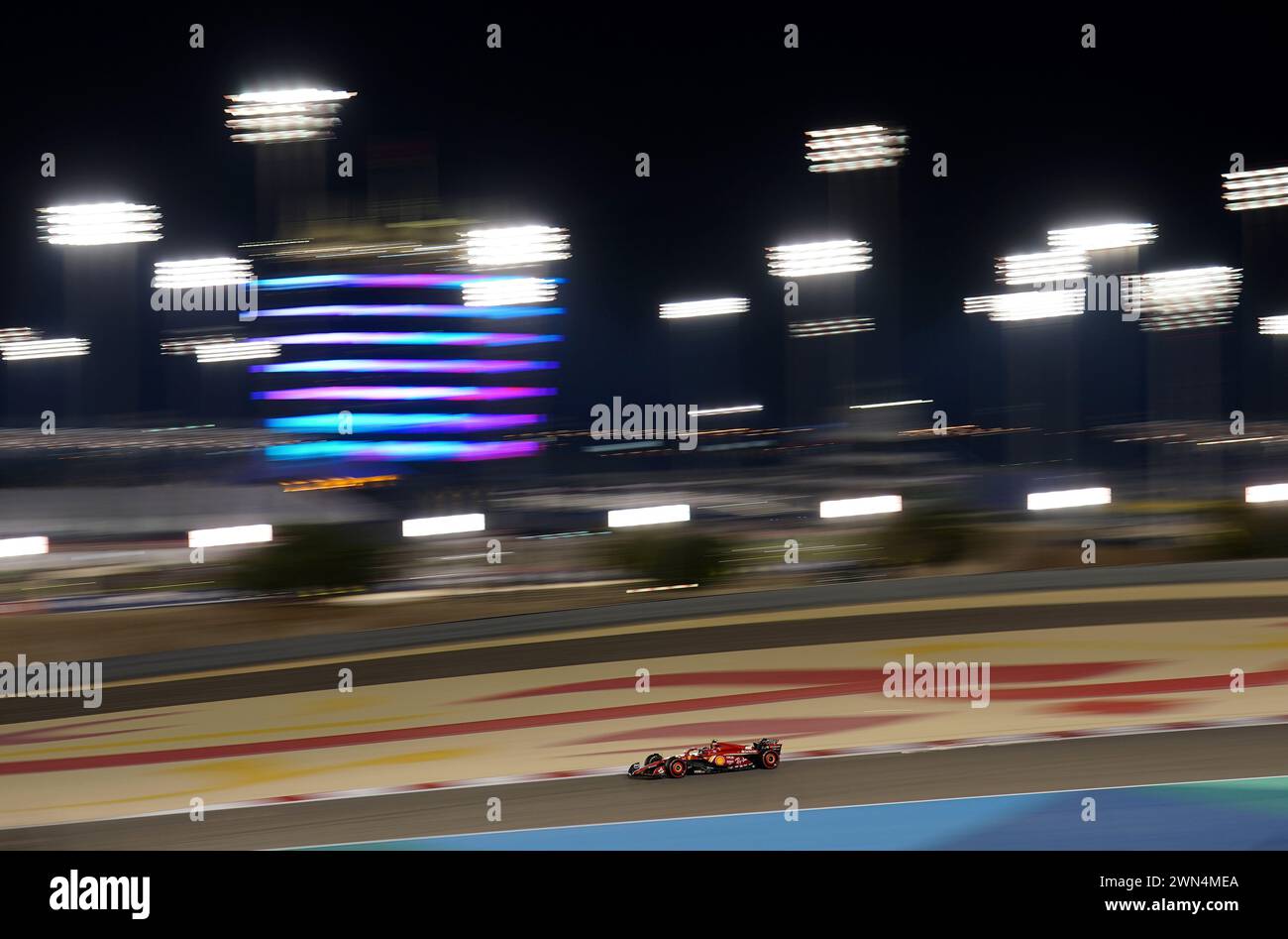 Ferrari's Carlos Sainz Jr during second practice ahead of the Bahrain