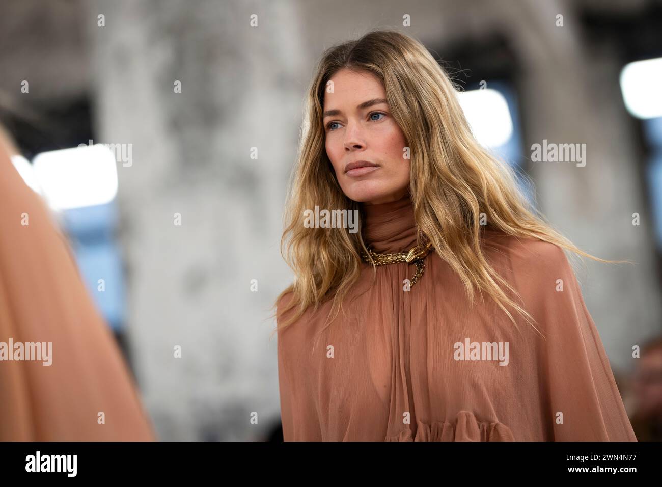 Doutzen Kroes wears a creation as part of the Chloe Fall/Winter 2024