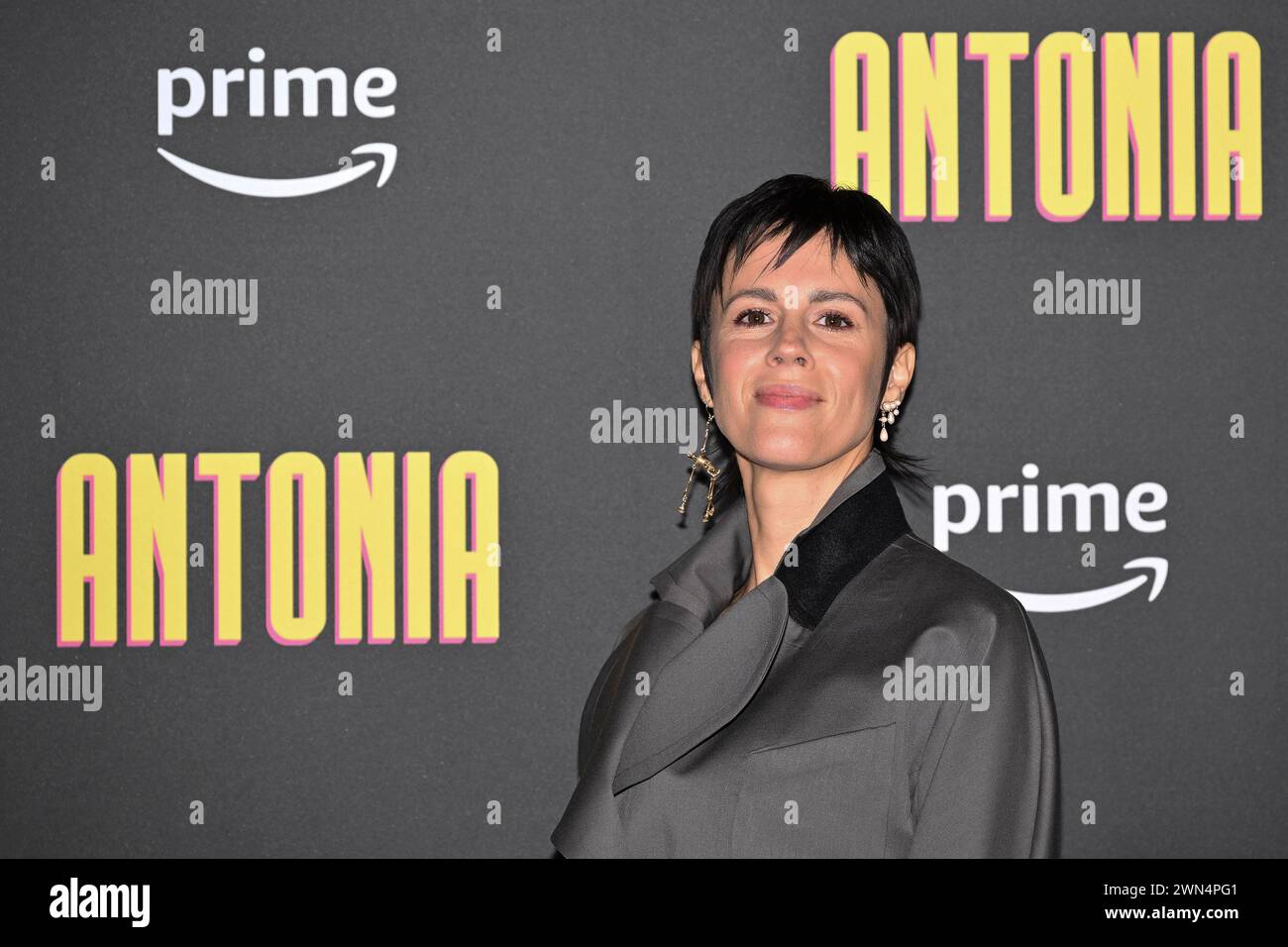 Chiara Martegiani is attending the photocall for the movie ''ANTONIA'' at Cinema Barberini in Rome, Italy, on February 29, 2024. (Photo by Domenico Cippitelli/NurPhoto) Stock Photo