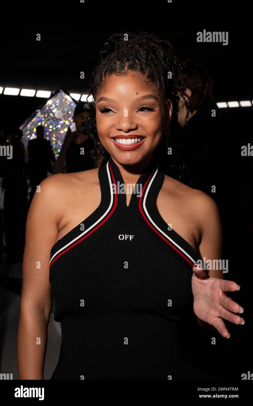 Halle Bailey attends the OffWhite Fall/Winter 20242025 readytowear collection presented