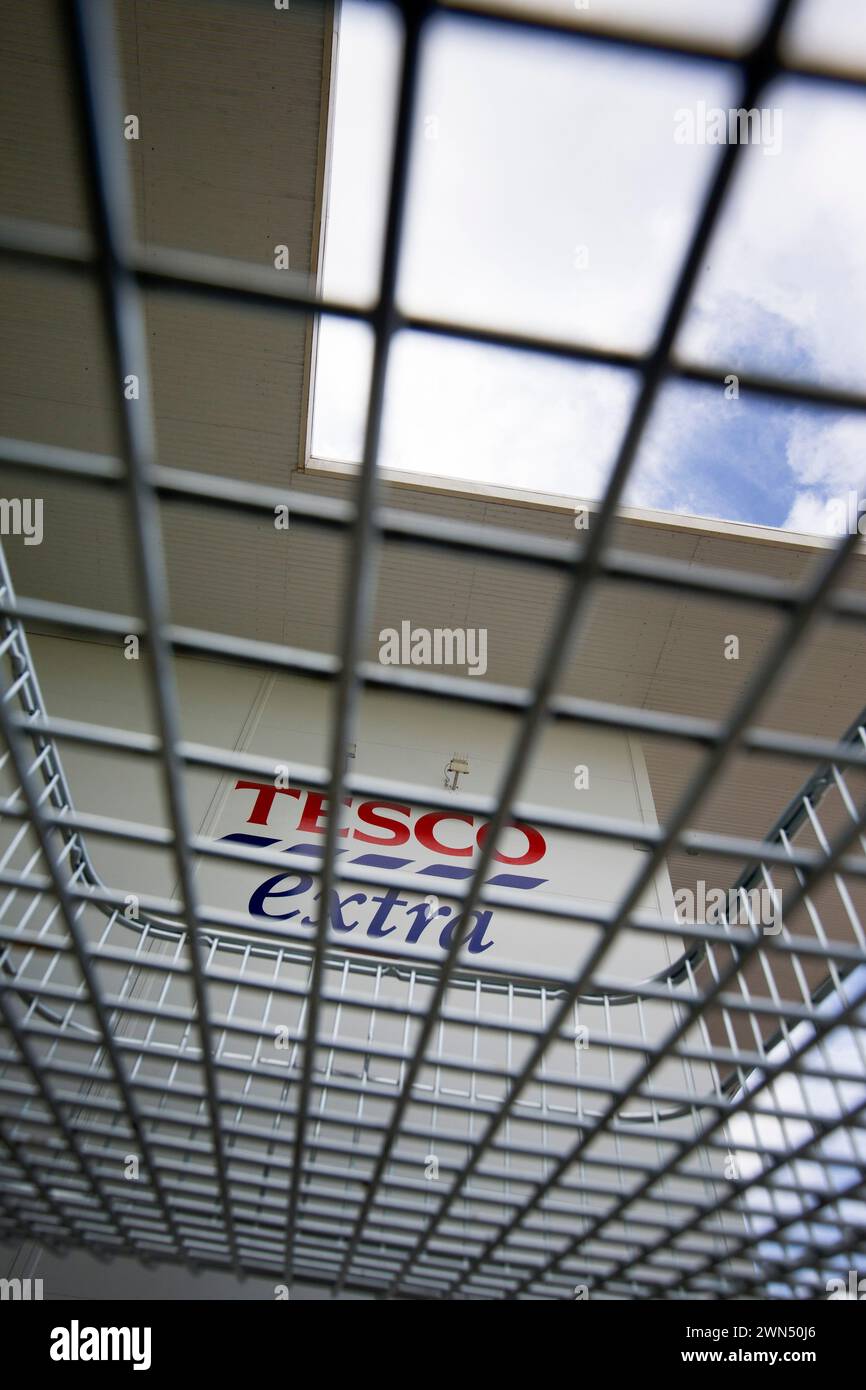 29/08/14   Tesco store in Havant, Hampshire, today.  Shares in Tesco reached an 11-year low after the firm cut its full-year profit forecast to £2.4bn Stock Photo