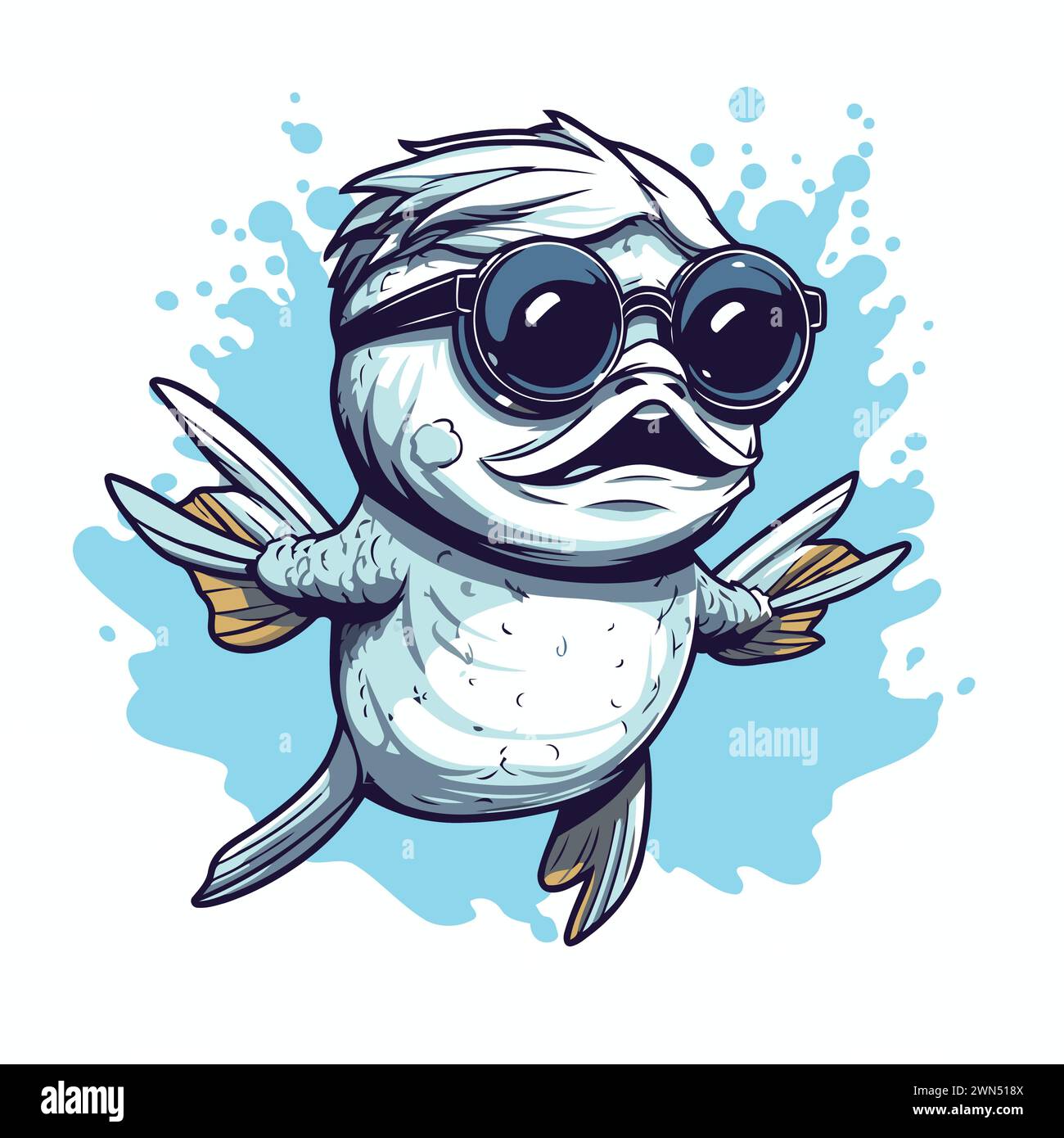 funny-cartoon-fish-stock-vector-images-alamy
