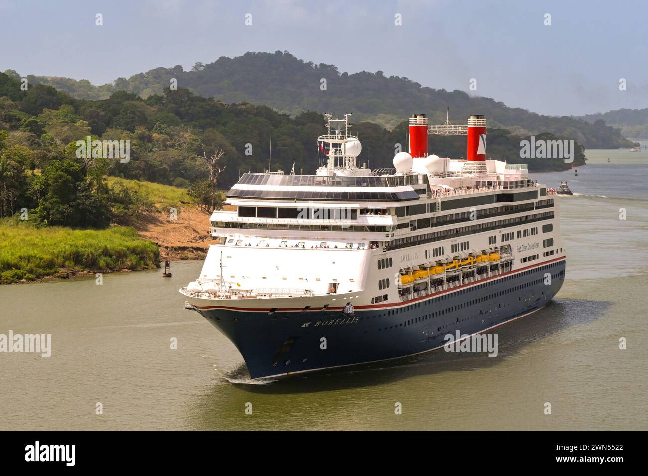 Panama Canal, Panama 23 January 2025 Cruise ship Borealis sailing the Panama Canal. The ship