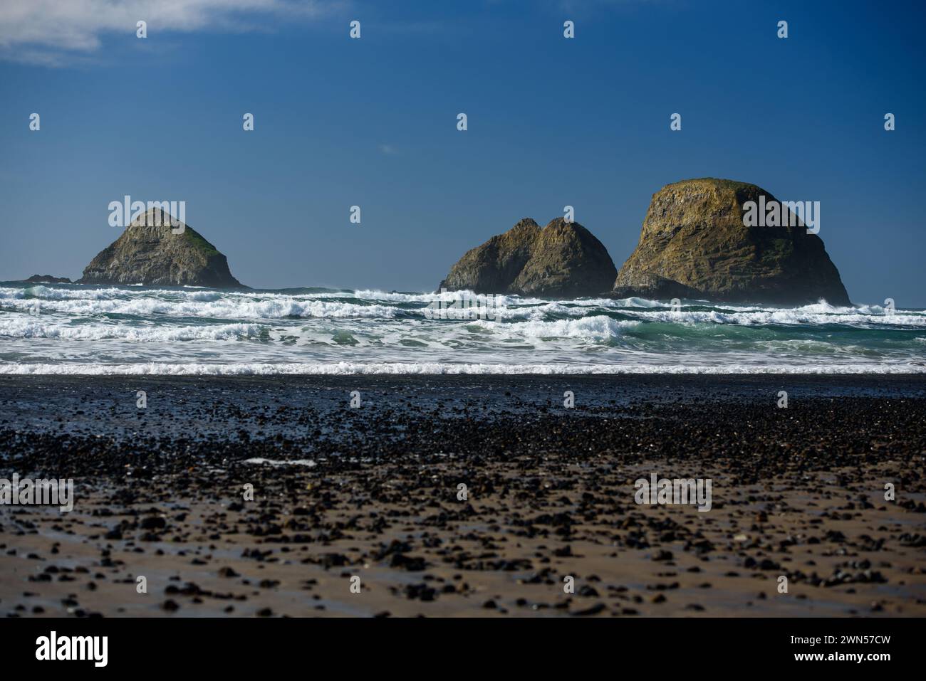 Oceanside Beach Oregon Coast Stock Photo