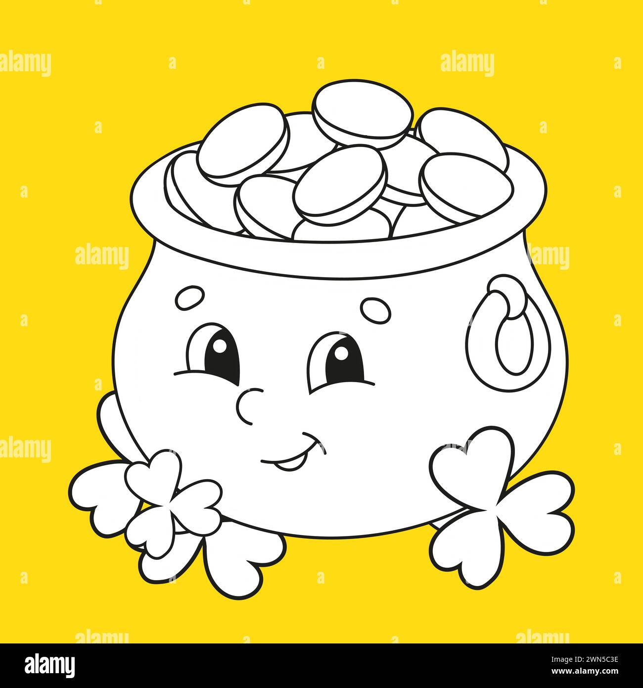 Trace and color. Coloring page for kids. Handwriting practice ...