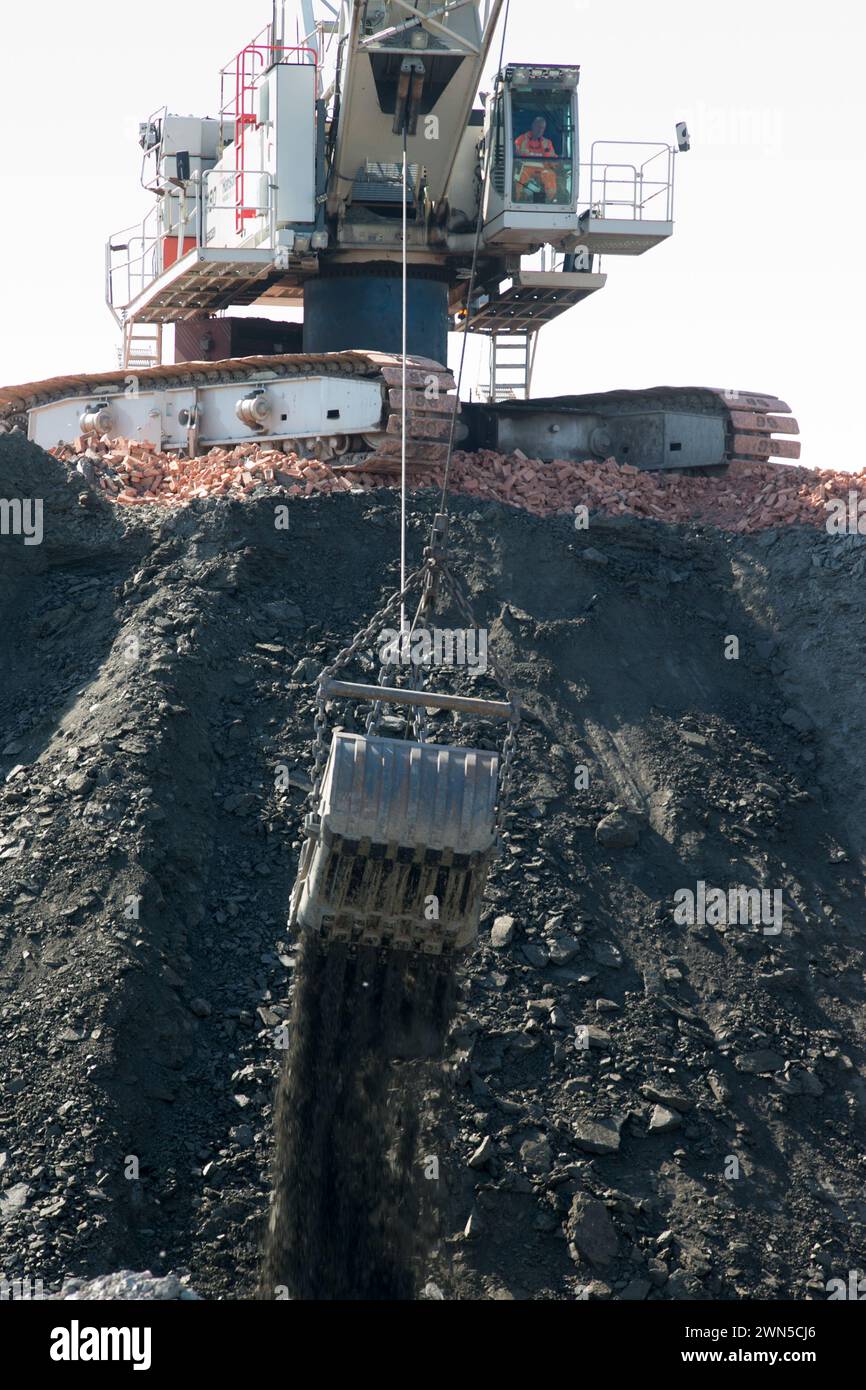 16/09/15  The raw material - Lower Oxford Clay being quarried on site.  ***Full story here:  http://www.fstoppress.com/articles/london-bricks/  ***  T Stock Photo