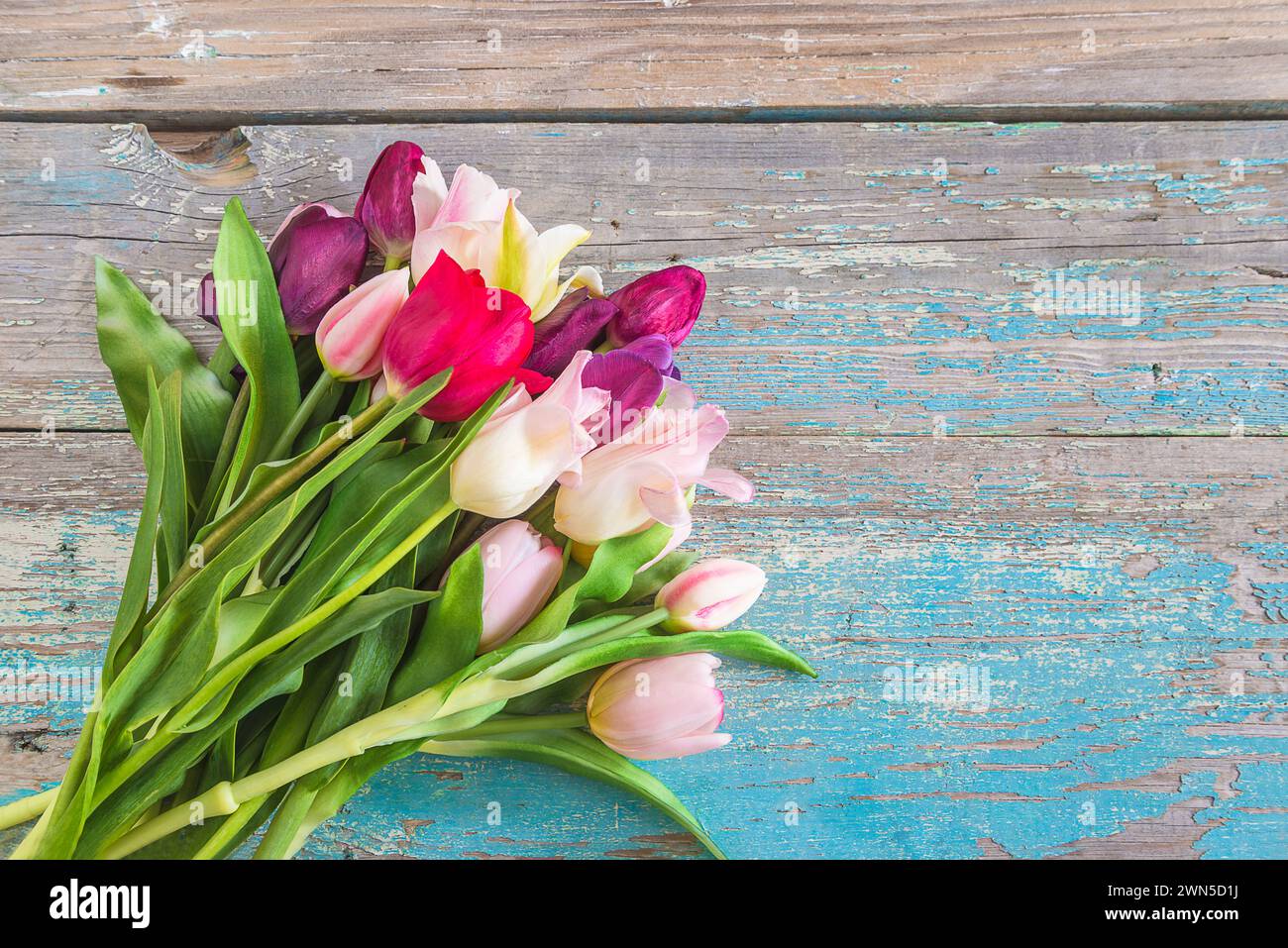 Beautiful bouquet of tulips Stock Photo - Alamy
