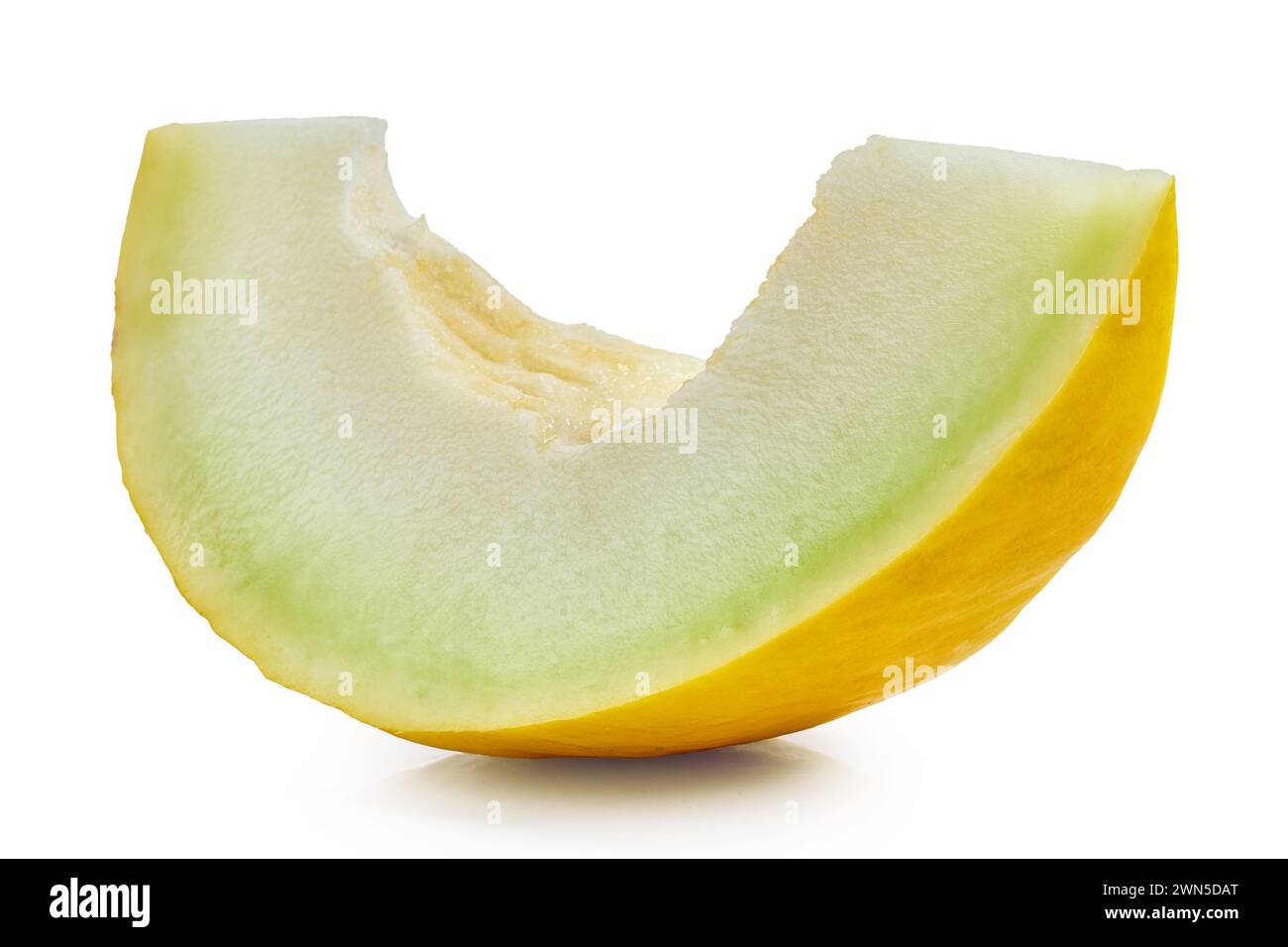 fresh juicy melon slice isolated on white background Stock Photo
