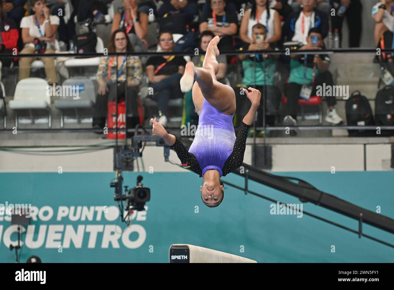 Santiago, Chile, October 23, 2023, Luisa Blanco (COL) during Gymnastics - women Artistic at the 2023 Pan American Games Stock Photo