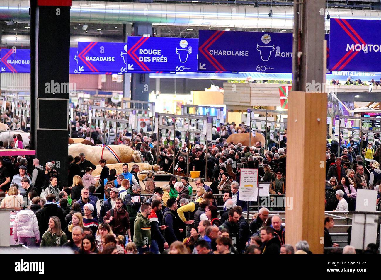 Illustration of crowd at SIA 2024 during the 60th edition of Paris