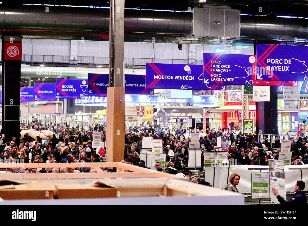 Illustration of crowd at SIA 2024 during the 60th edition of Paris