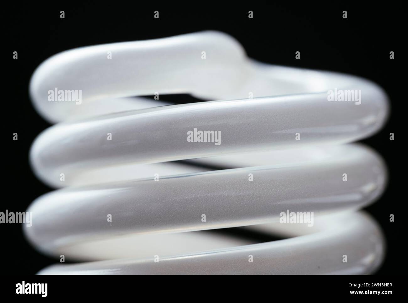 Close-up of a compact fluorescent lamp Stock Photo