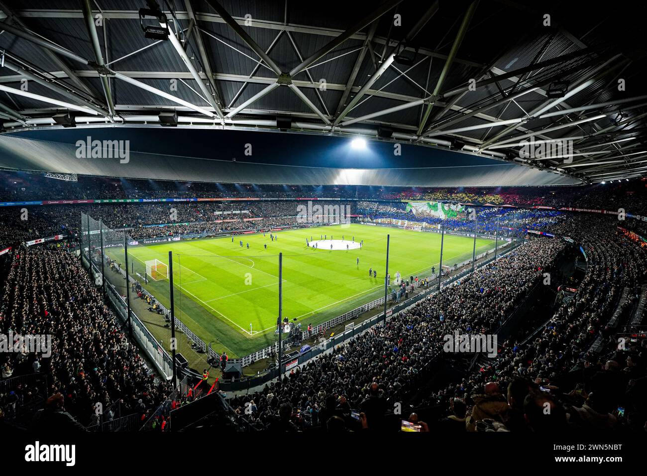 Rotterdam, Netherlands. 29th Feb, 2024. Rotterdam - Overview of the stadium during the match between Feyenoord v FC Groningen at Stadion Feijenoord De Kuip on 29 February 2024 in Rotterdam, Netherlands. Credit: box to box pictures/Alamy Live News Stock Photo
