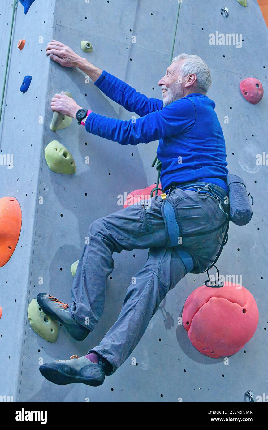 Indoor climbing routes hires stock photography