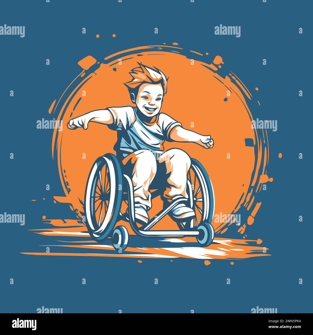 Injured in wheelchair Stock Vector Images - Alamy