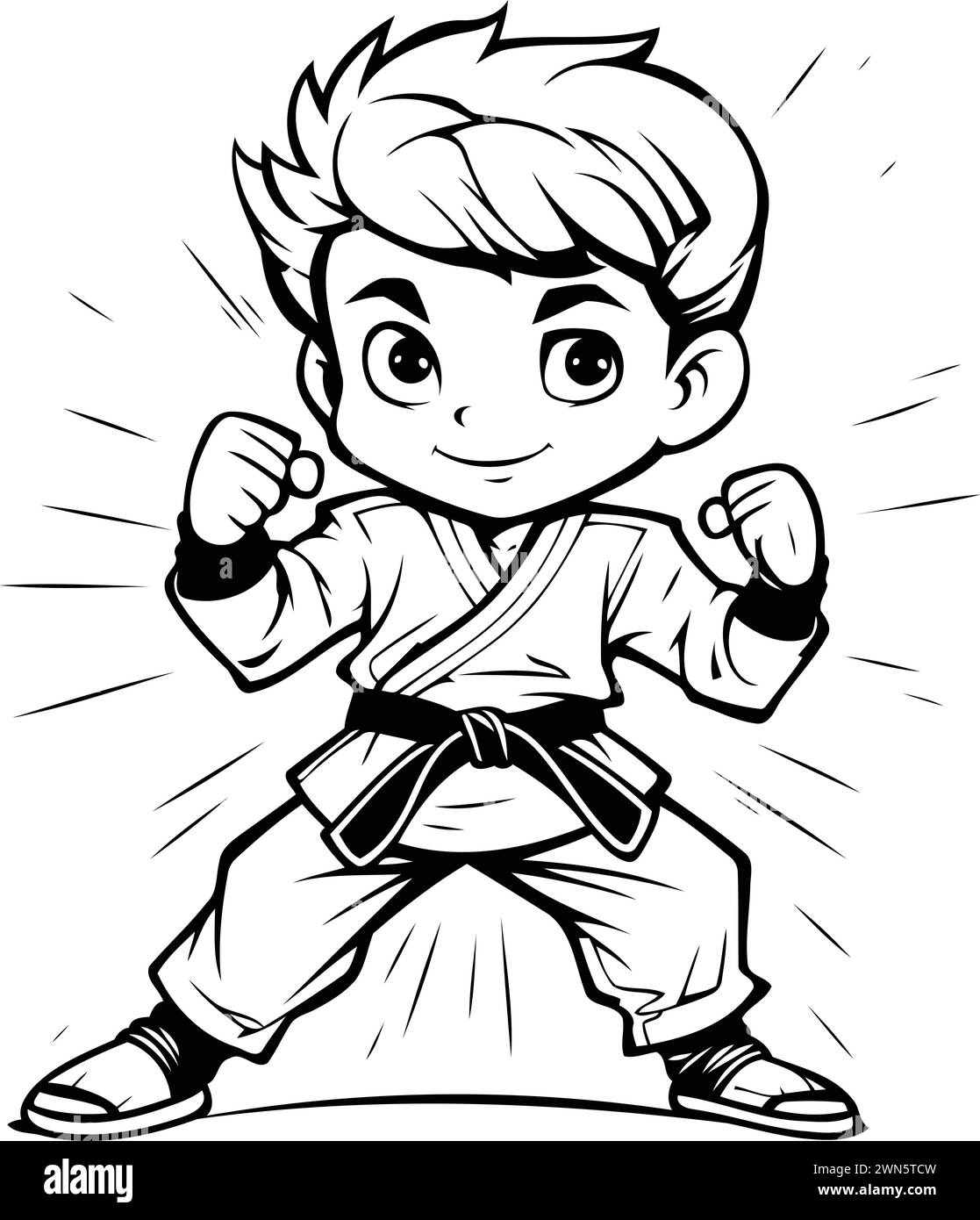 Man karate black belt Black and White Stock Photos & Images - Alamy