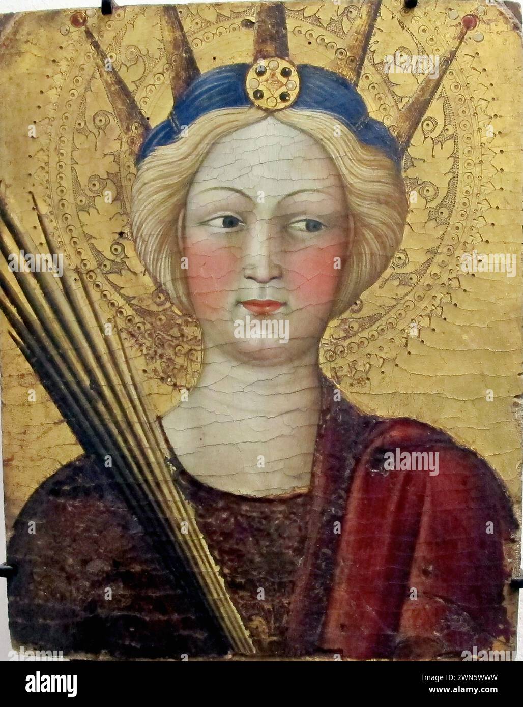 Pires de Évora Álvaro - Santa Caterina d'Alessandria (1400_34) (tavola 28,5 x 22,5 cm) Stock Photo