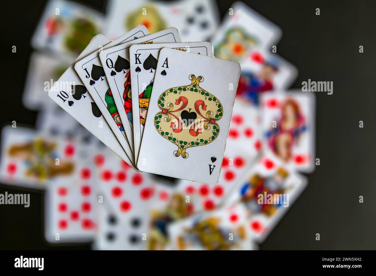 Card game bridge poker blackjack gambling poker game Stock Photo