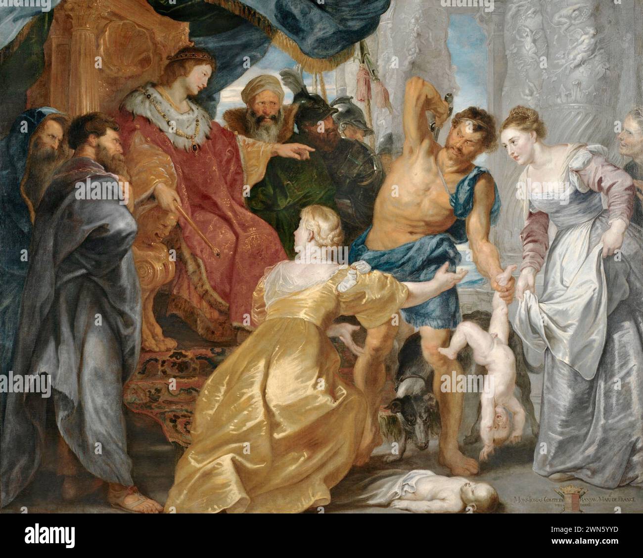 Rubens Pieter Paul - The Judgement of Solomon (1617c.) Stock Photo
