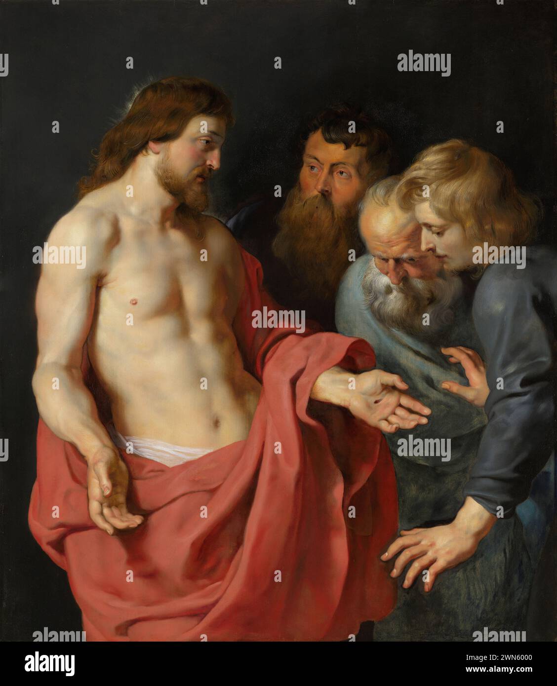 Rubens Pieter Paul - The Incredulity of Thomas (1613 15) Stock Photo