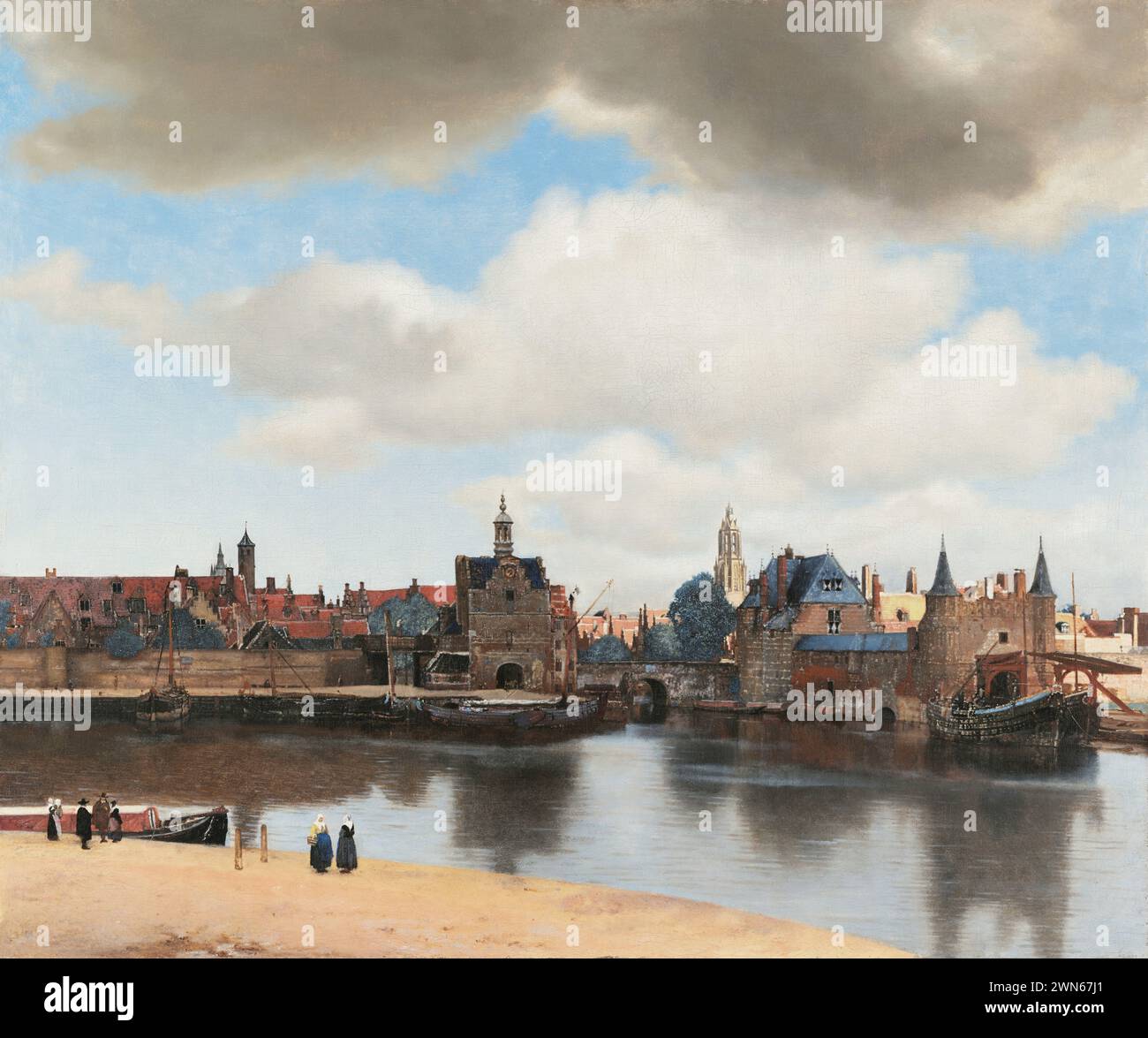 Vermeer Jan - View of Delft (1660 61) Stock Photo