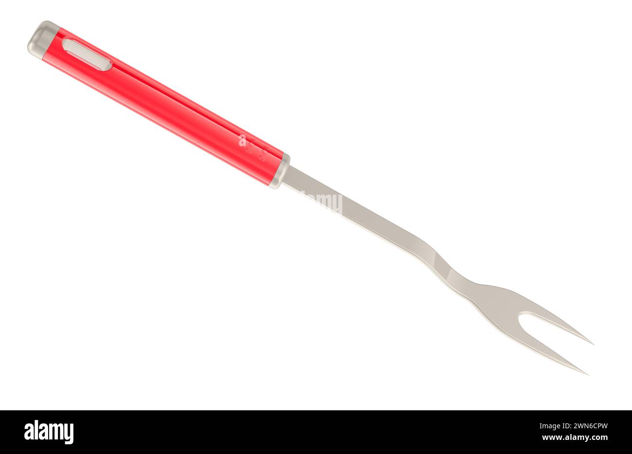 Carving Fork, Big Serving Fork, meat cooking fork. 3D rendering