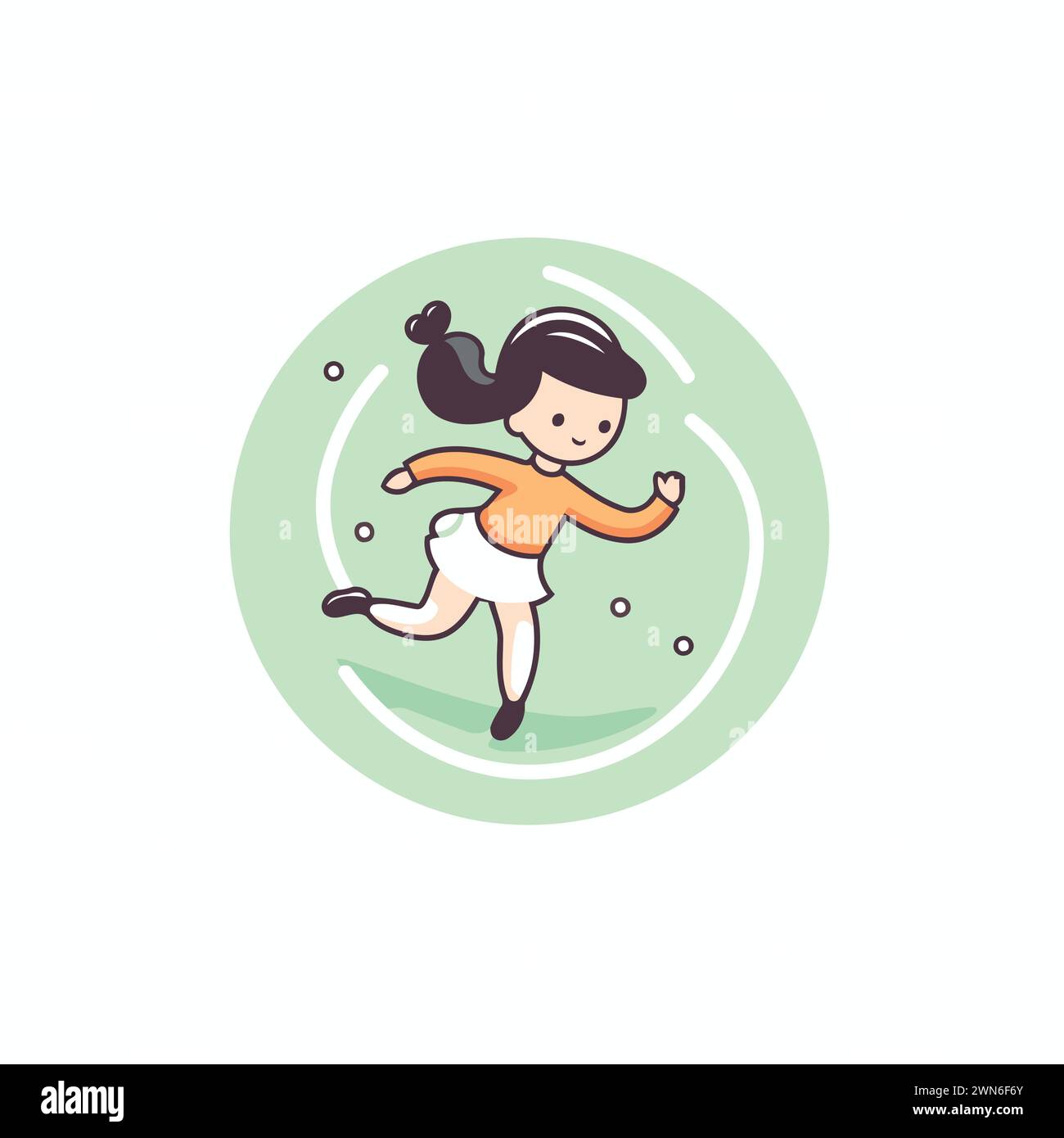 Little girl jogging Cut Out Stock Images & Pictures - Alamy
