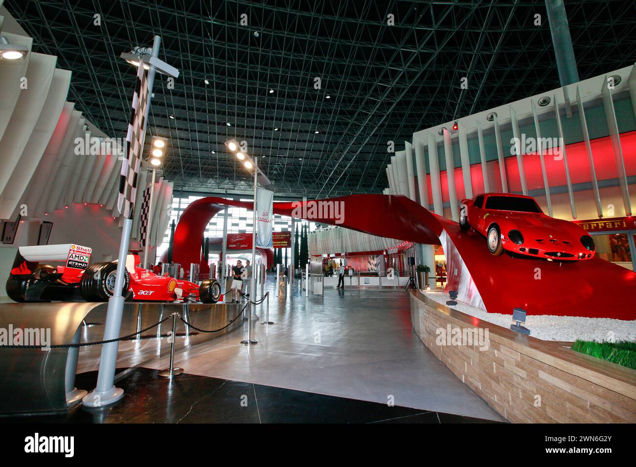 ABU DHABI, UNITED ARAB EMIRATES - JUN 27, 2013 - ferrari world theme park in abu dhabi, united arab emirates Stock Photo