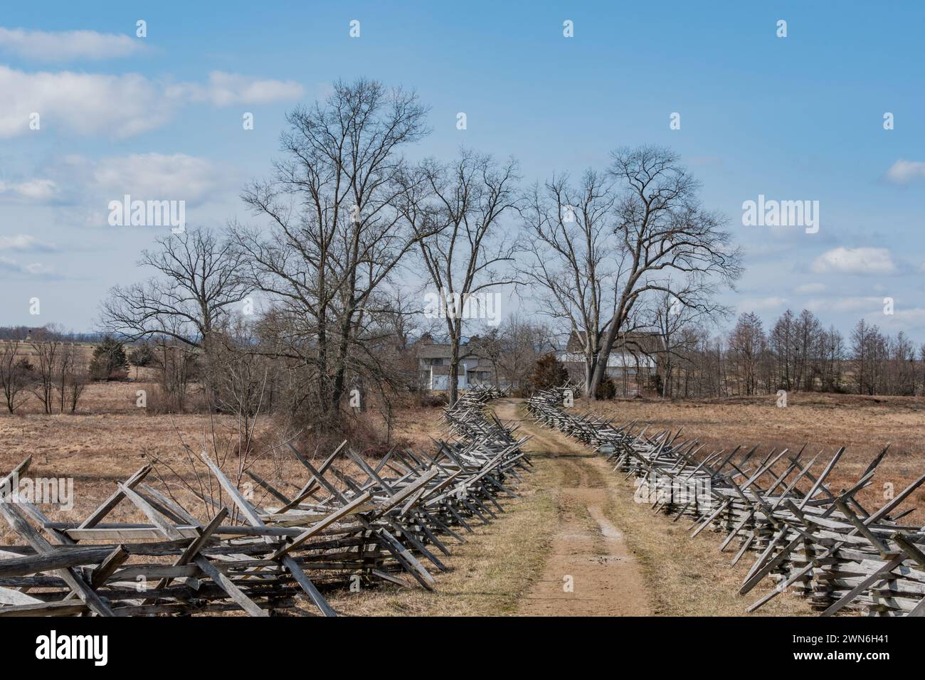 Walking to the Trostle Farm on a Winter Afternoon, Gettysburg