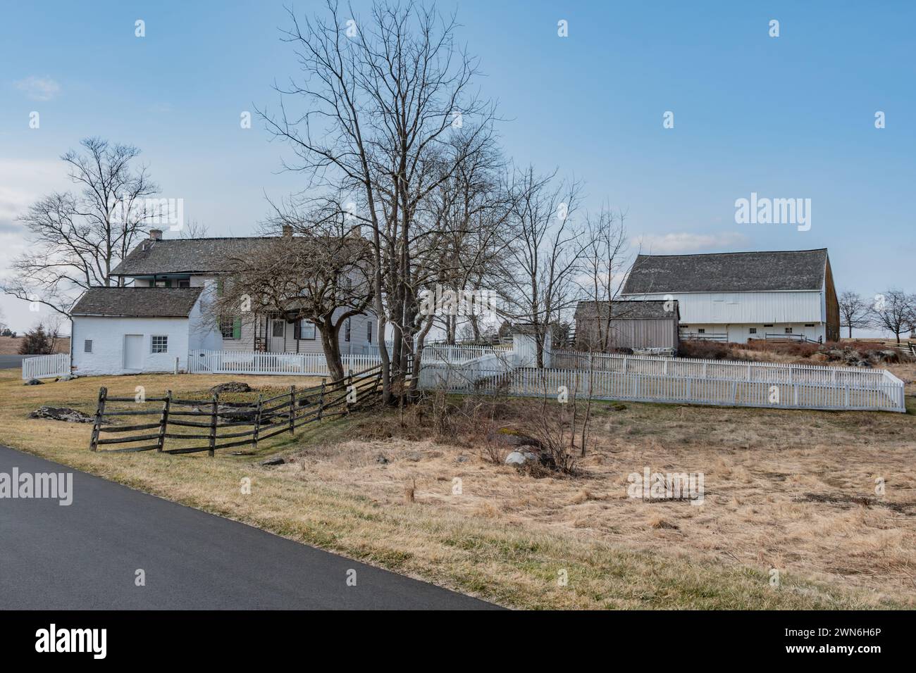 Visiting the Trostle Farm on a Winter Afternoon, Gettysburg