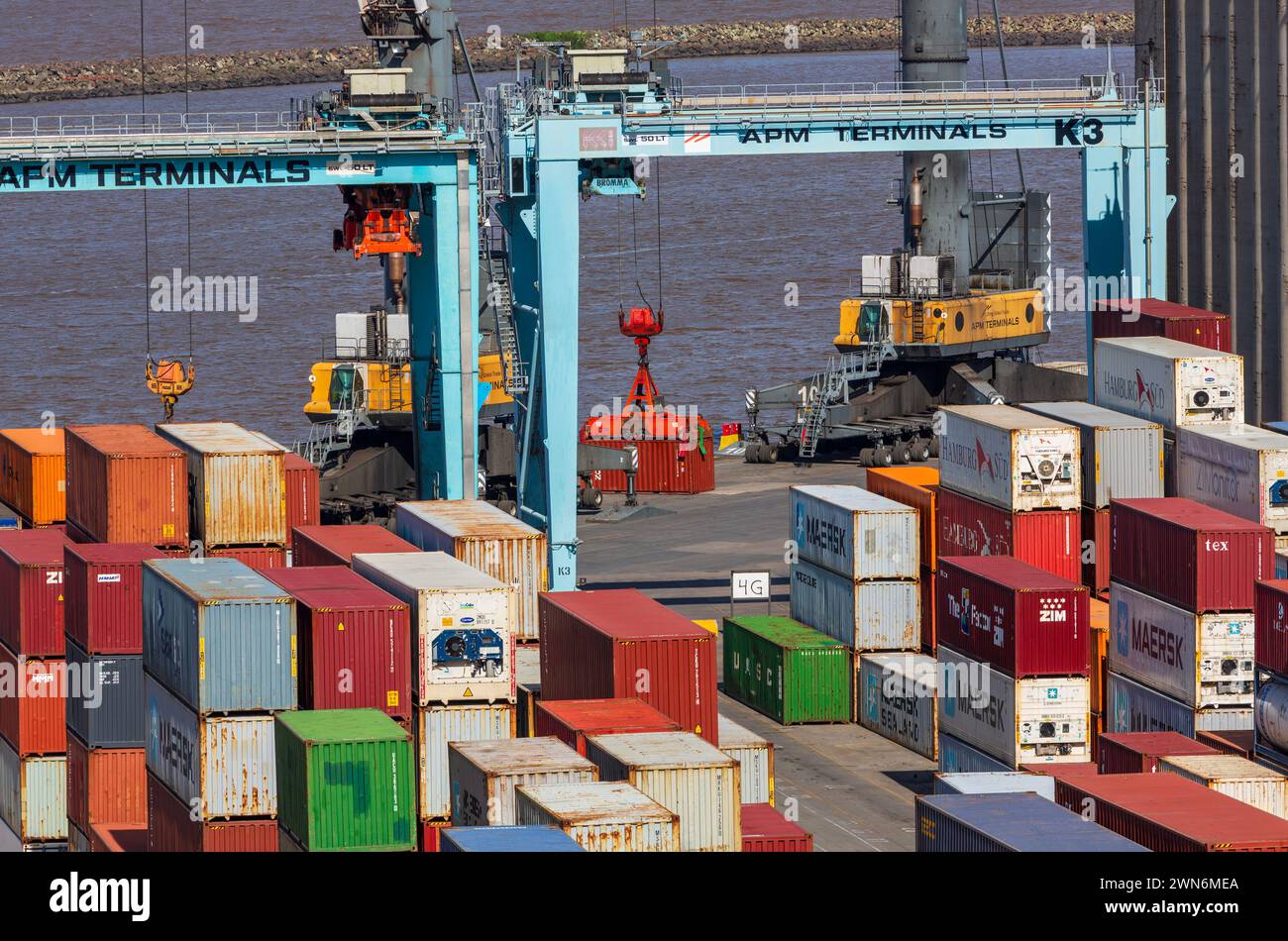 Container Port, Buenos Aires, Argentina, South America Stock Photo - Alamy