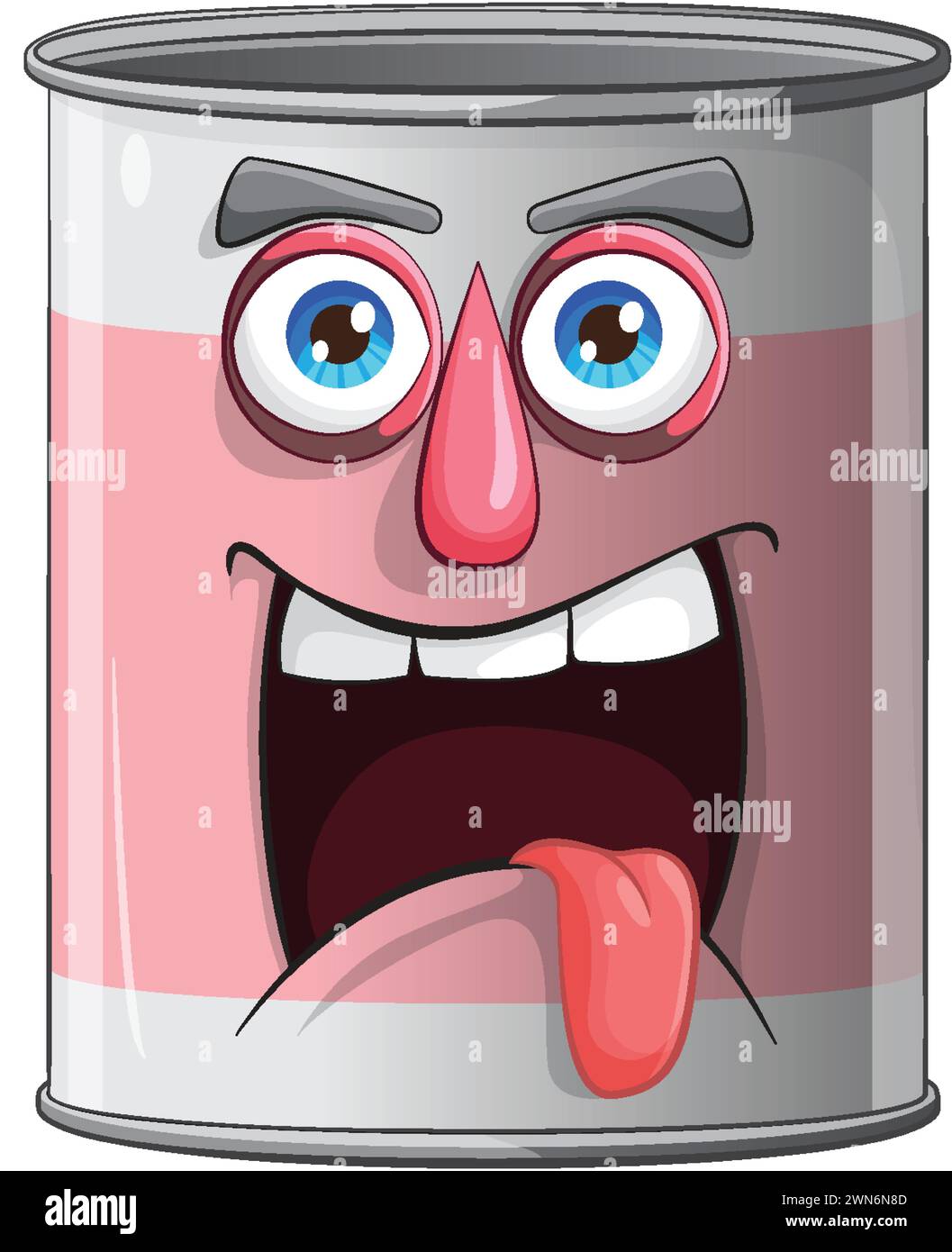 Vector illustration of a cheerful paint can Stock Vector Image & Art