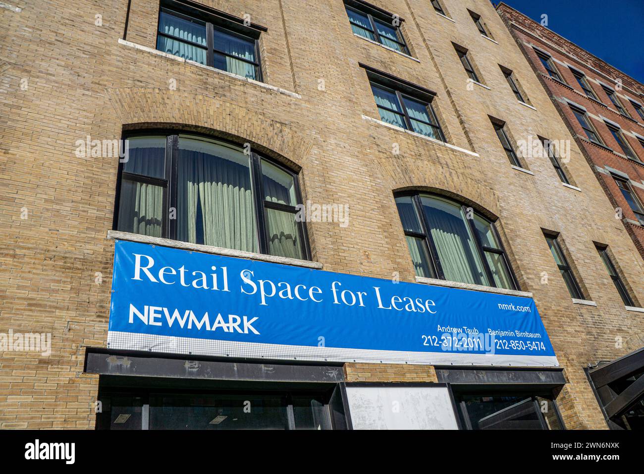 Retail space for lease, Meatpacking District, New York City, New York, USA Stock Photo