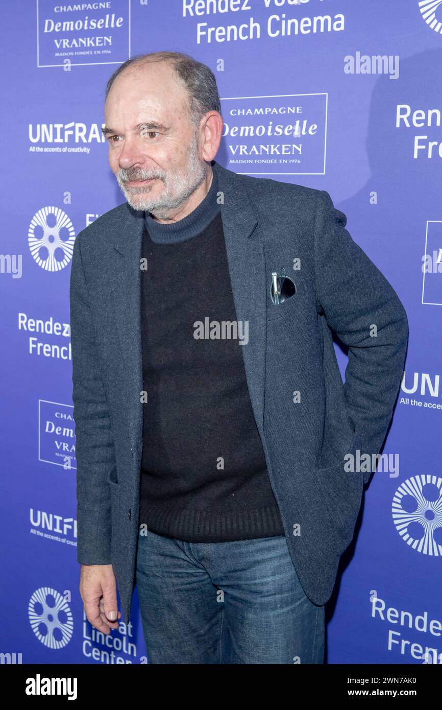 New York, United States. 29th Feb, 2024. NEW YORK, NEW YORK - FEBRUARY 29: Jean Pierre Darroussin attends the 29th Rendez-Vous With French Cinema Showcase Opening Night at Walter Reade Theater on February 29, 2024 in New York City. Credit: Ron Adar/Alamy Live News Stock Photo