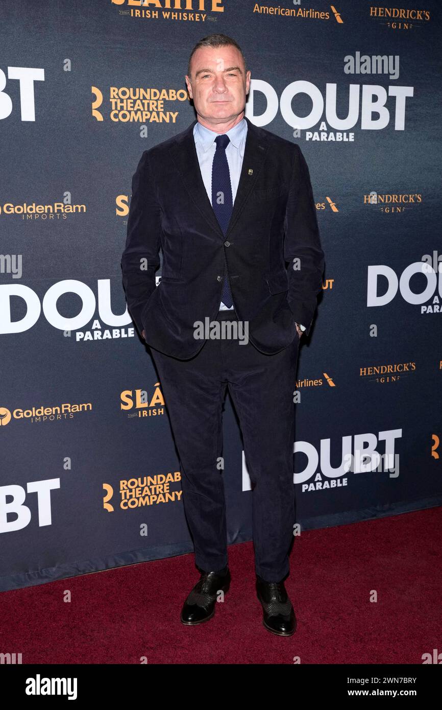 Liev Schreiber attends the Broadway opening night of "Doubt A Parable