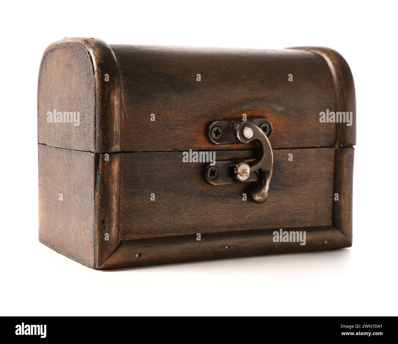 Old chest with treasures isolated on white background Stock Photo - Alamy